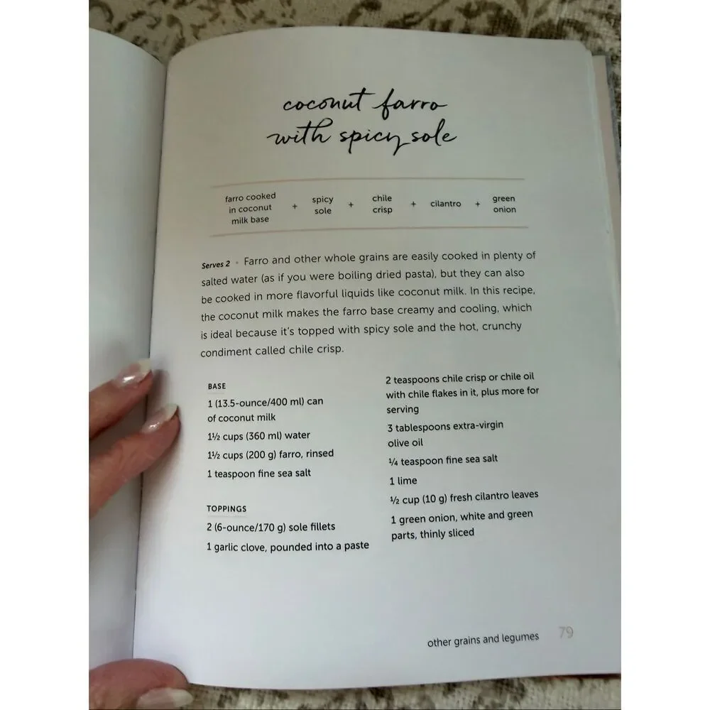 One-Bowl Meals Cookbook by Maria Zizka Hardcover Healthy Simple Recipes
